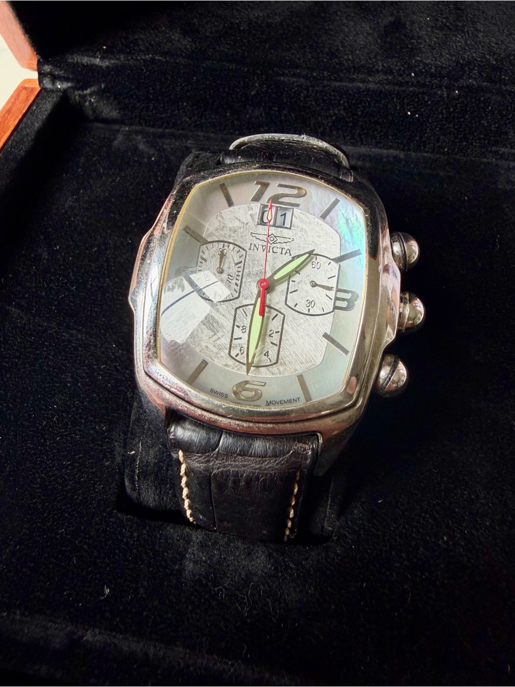 Invicta Meteorite Grand Lupah Silver Dial Chronograph Watch